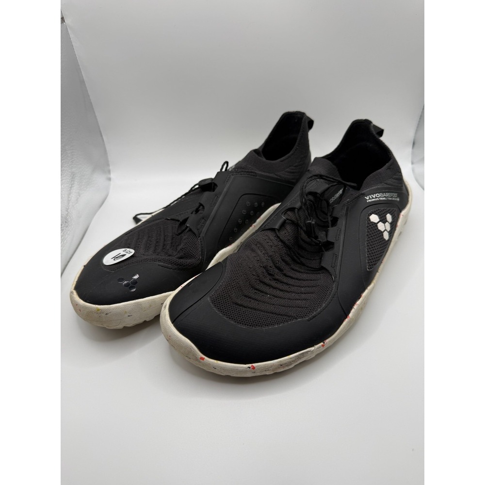 VivoBarefoot Primus Trail Knit FG 309099-05 Mens 10 Sneakers Black Running Shoes